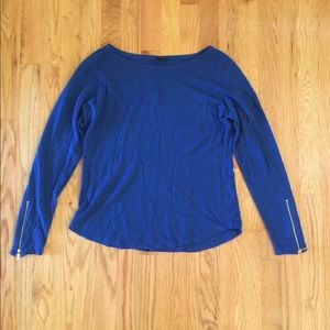 Ann Taylor Blue Boat Neck Sweater M